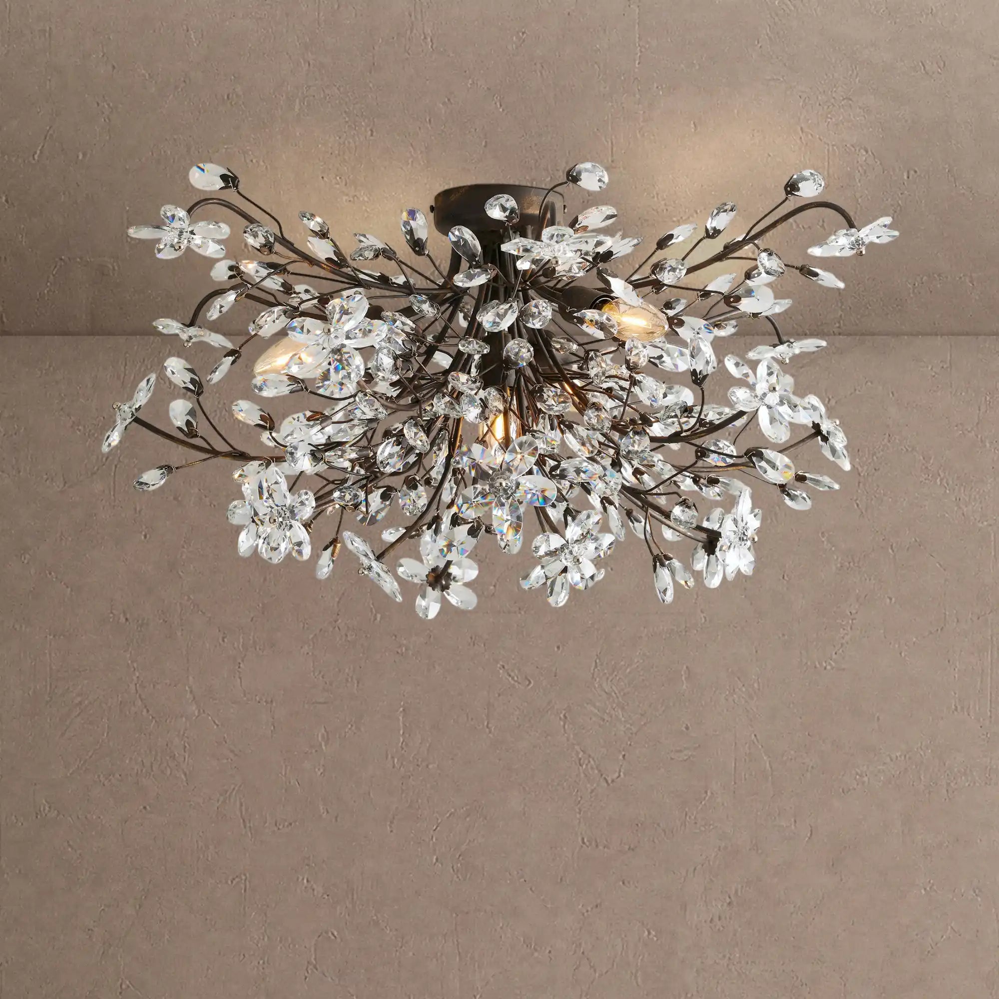 Fiore Flushmount - Black18"Blushlighting
