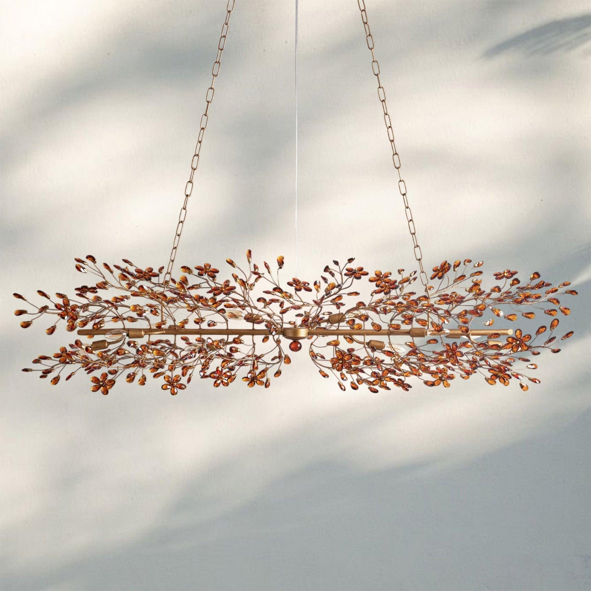 Fiore Linear Chandelier 43" 51" 68"W - Bronze51"Blushlighting