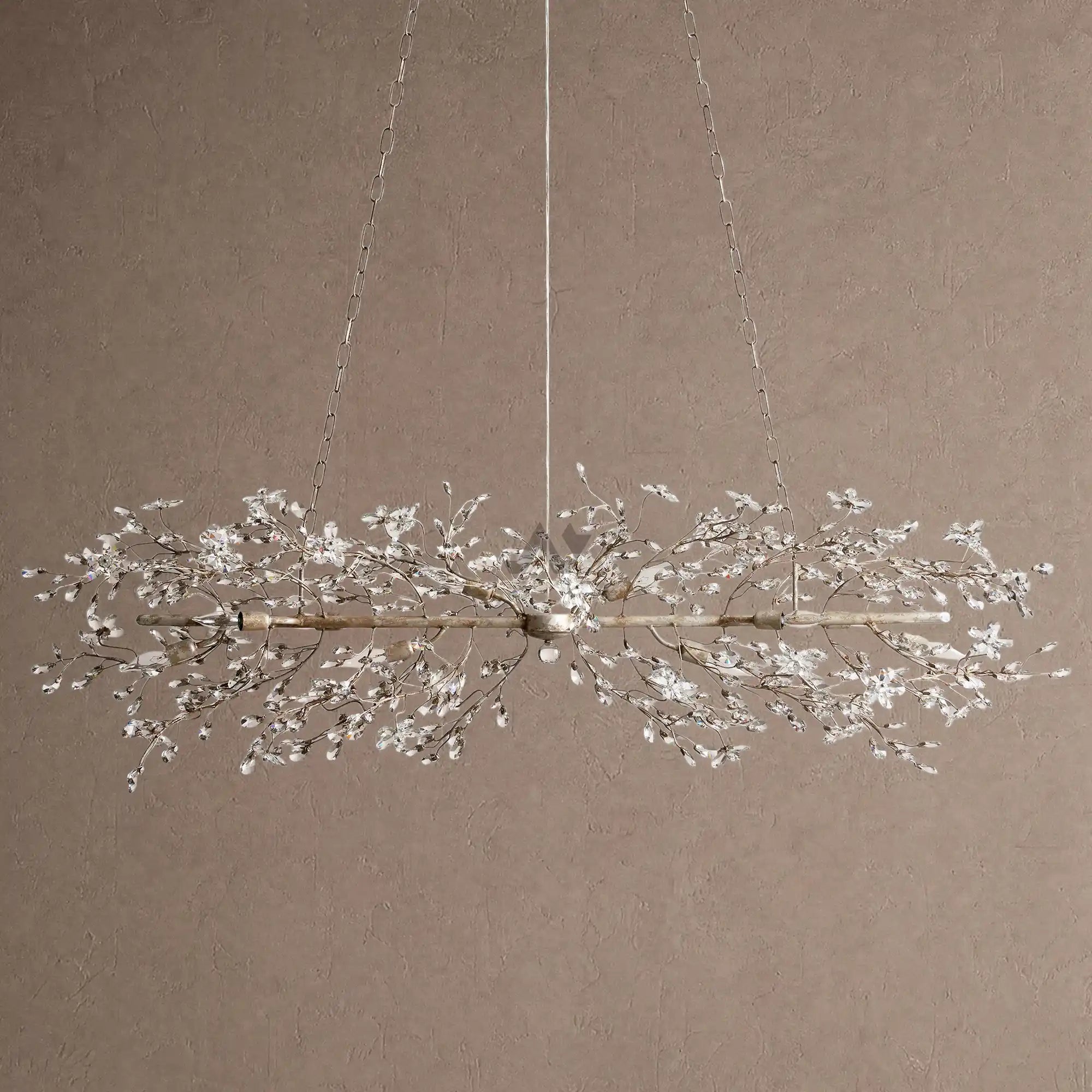 Fiore Linear Chandelier 43" 51" 68"W - Brass/Amber68"Blushlighting