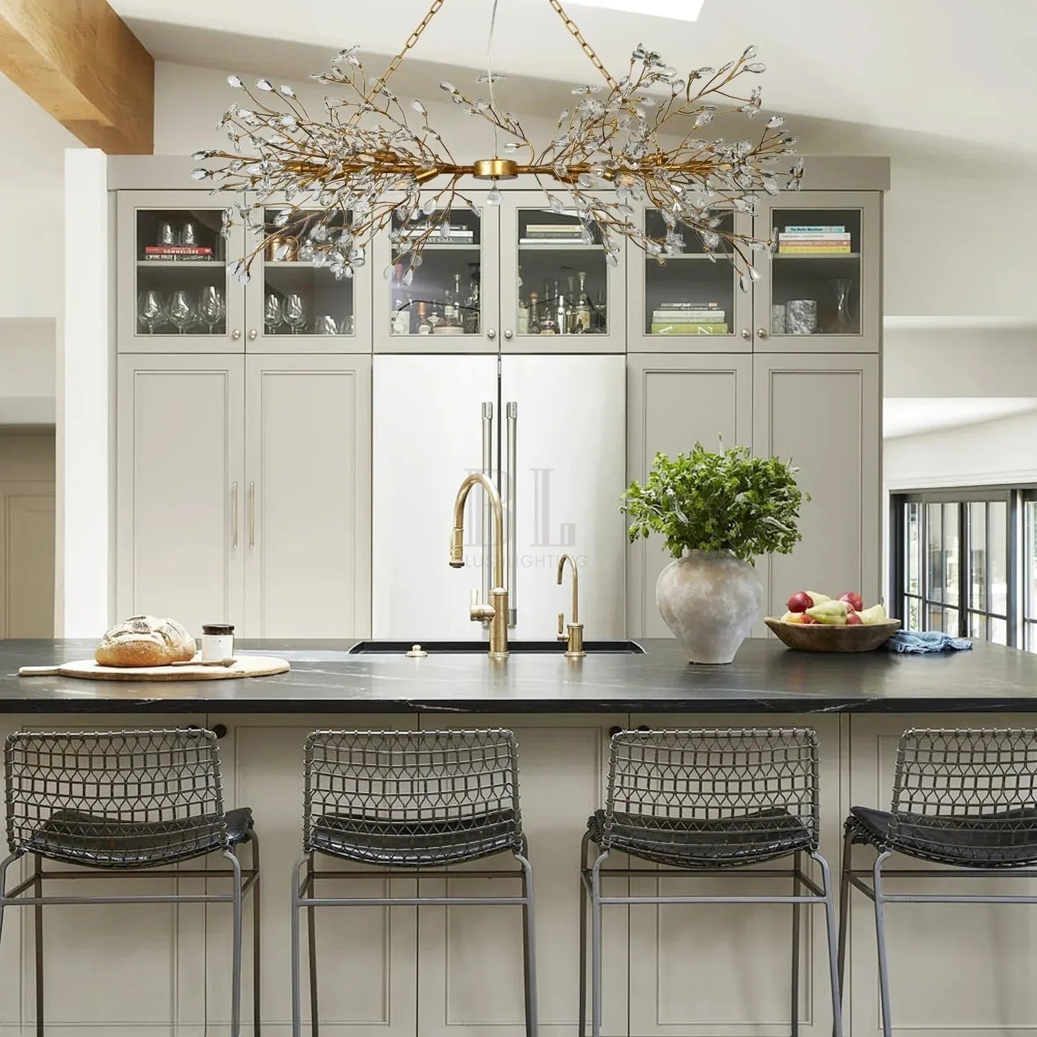 Fiore Linear Chandelier 43" 51" 68"W-