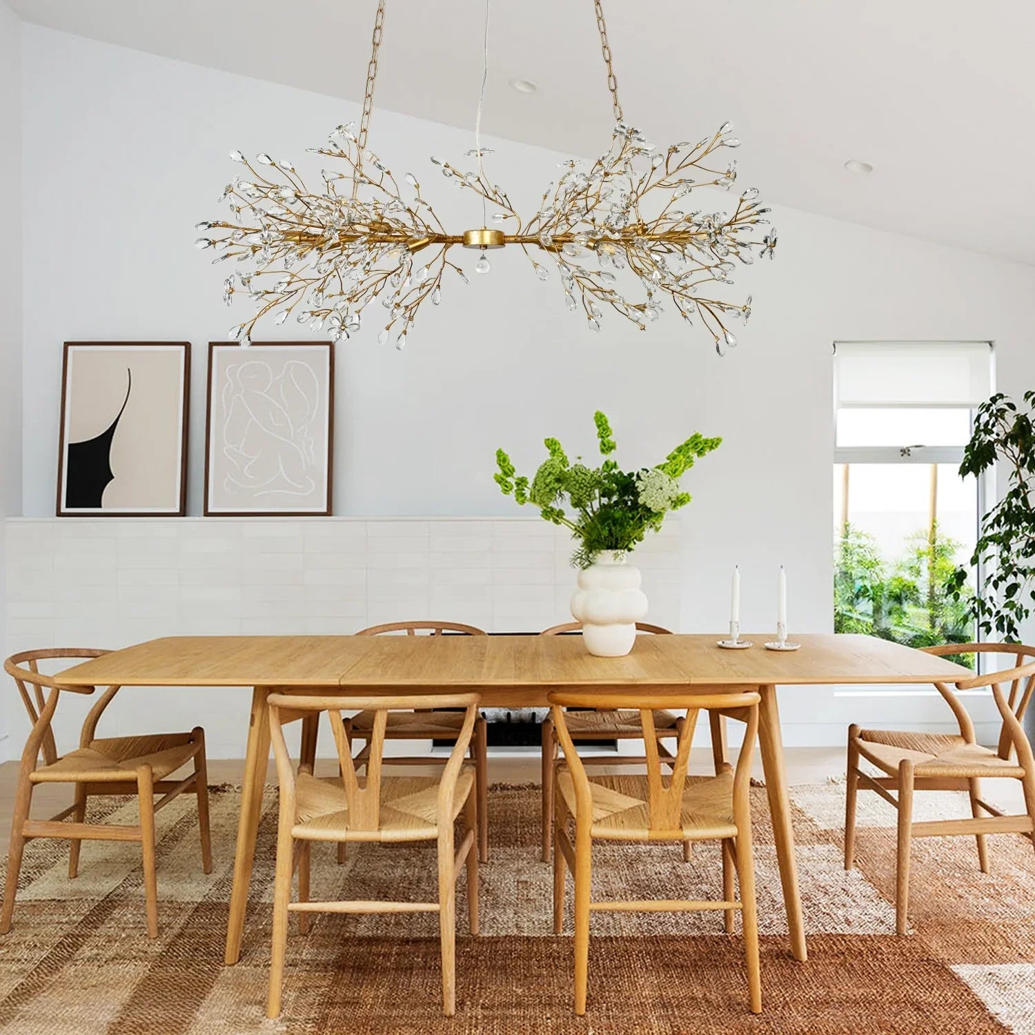 Fiore Linear Chandelier 43" 51" 68"W-