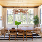 Fiore Linear Chandelier 43" 51" 68"W-Brass/Amber-51"-Blushlighting