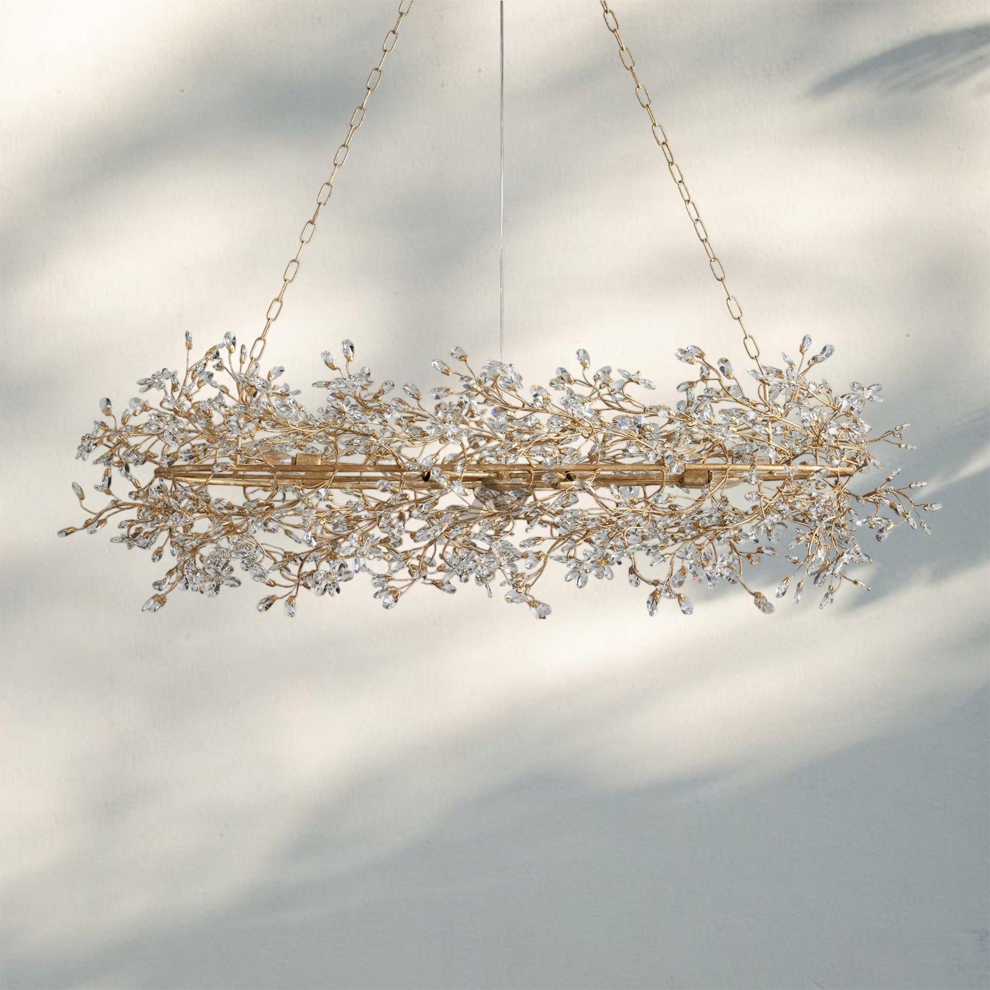 Fiore Oval Chandelier 62'' 74'' - 74"SilverBlushlighting