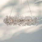 Fiore Oval Chandelier 62'' 74''-62"-Silver-