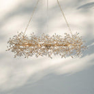 Fiore Oval Chandelier 62'' 74'' - 62"GoldBlushlighting