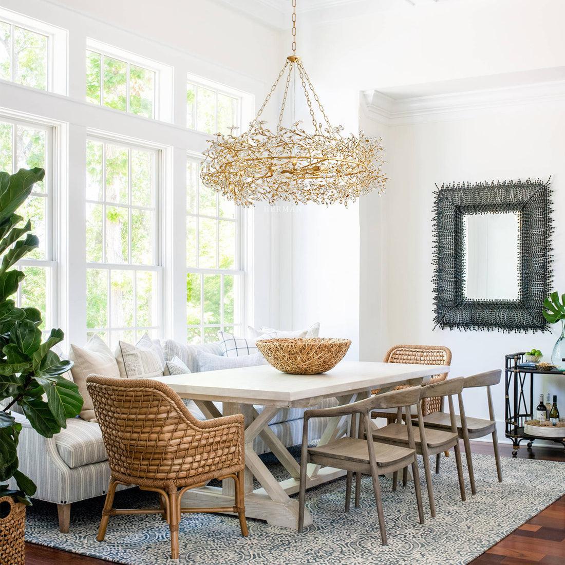 Fiore Oval Chandelier 62'' 74'' - 62"GoldBlushlighting