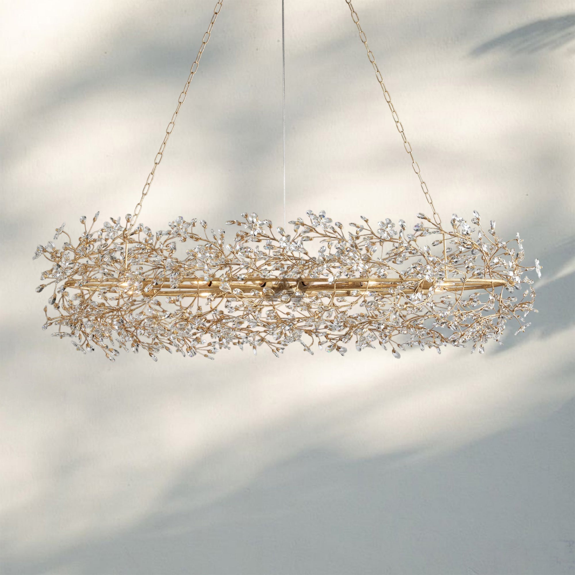 Fiore Oval Chandelier 62'' 74''-74"-Gold-
