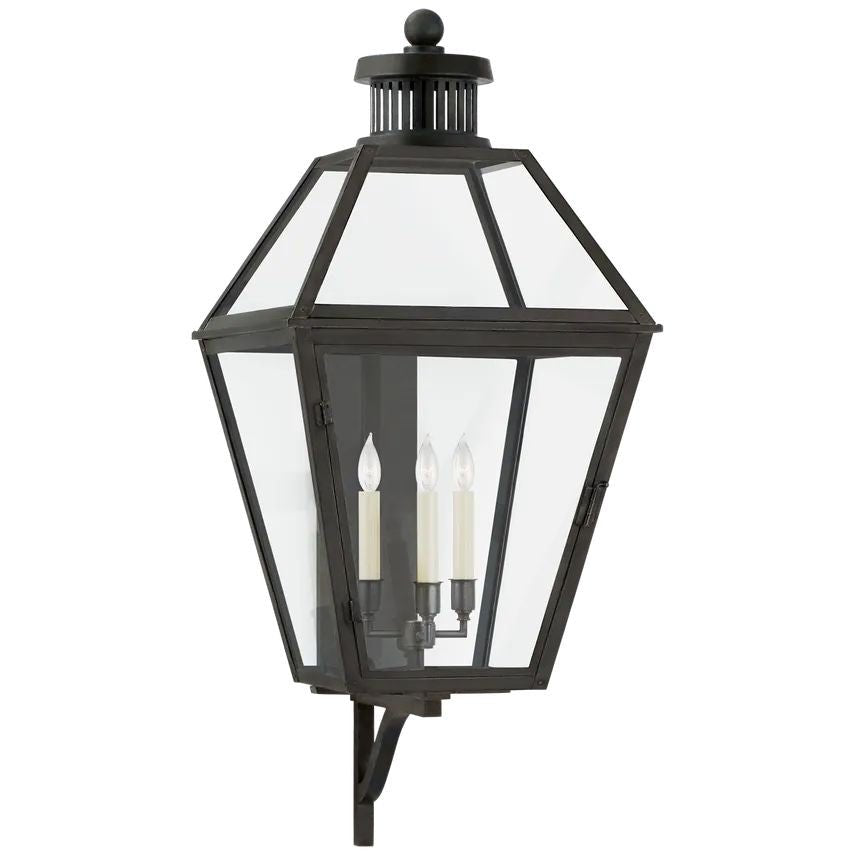 Fitzroy Large Bracketed Ted Lantern Wall Sconce Outdoor - Blushlighting