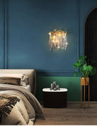 Flake Long Crystal Branch Brass Wall Sconce - W20" X D9" X H26"Blushlighting