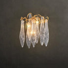 Flake Long Crystal Branch Brass Wall Sconce - W20" X D9" X H26"Blushlighting