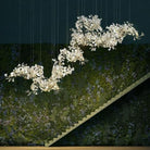 Fleur-de-lis Ceramic Branch Chandelier-Chandeliers-Length 250 cm ( 98.5 in ) x Width 65 cm ( 25.6 in ) x Height 65 cm ( 25.6 in )-Blushlighting