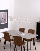 Floating Butterfly Chandelier - Long Canopy L 39.4″ x H 9.8″ x H 59.1″Silver & ClearWarm LightBlushlighting