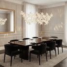 Floating Butterfly Chandelier - Long Canopy L 39.4″ x H 9.8″ x H 59.1″Silver & ClearWarm LightBlushlighting