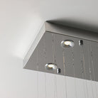 Floating Butterfly Chandelier - Long Canopy L 39.4″ x H 9.8″ x H 59.1″Silver & ClearWarm LightBlushlighting