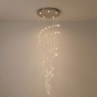 Floating Butterfly Chandelier - Round Canopy∅ 15.7″ x H 78.7″Silver & ClearWarm LightBlushlighting