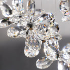 Floating Butterfly Chandelier - Long Canopy L 39.4″ x H 9.8″ x H 59.1″Silver & ClearWarm LightBlushlighting