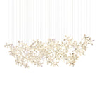 Floating Butterfly Chandelier - Long Canopy L 39.4″ x H 9.8″ x H 59.1″Silver & ClearWarm LightBlushlighting