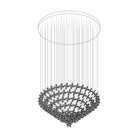 Floating Butterfly Chandelier - Long Canopy L 39.4″ x H 9.8″ x H 59.1″Silver & ClearWarm LightBlushlighting