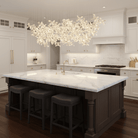 Floating Butterfly Chandelier - Long Canopy L 39.4″ x H 9.8″ x H 59.1″Silver & ClearWarm LightBlushlighting