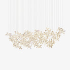 Floating Butterfly Chandelier - Long Canopy L 39.4″ x H 9.8″ x H 59.1″Silver & ClearWarm LightBlushlighting