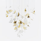 Floating Leaves Chandelier-Chandelier-Blushlighting-∅ 47.2″ x 78.7″ / Dia 120cm x 200cm-Gold & Clear-Warm Light-Blushlighting