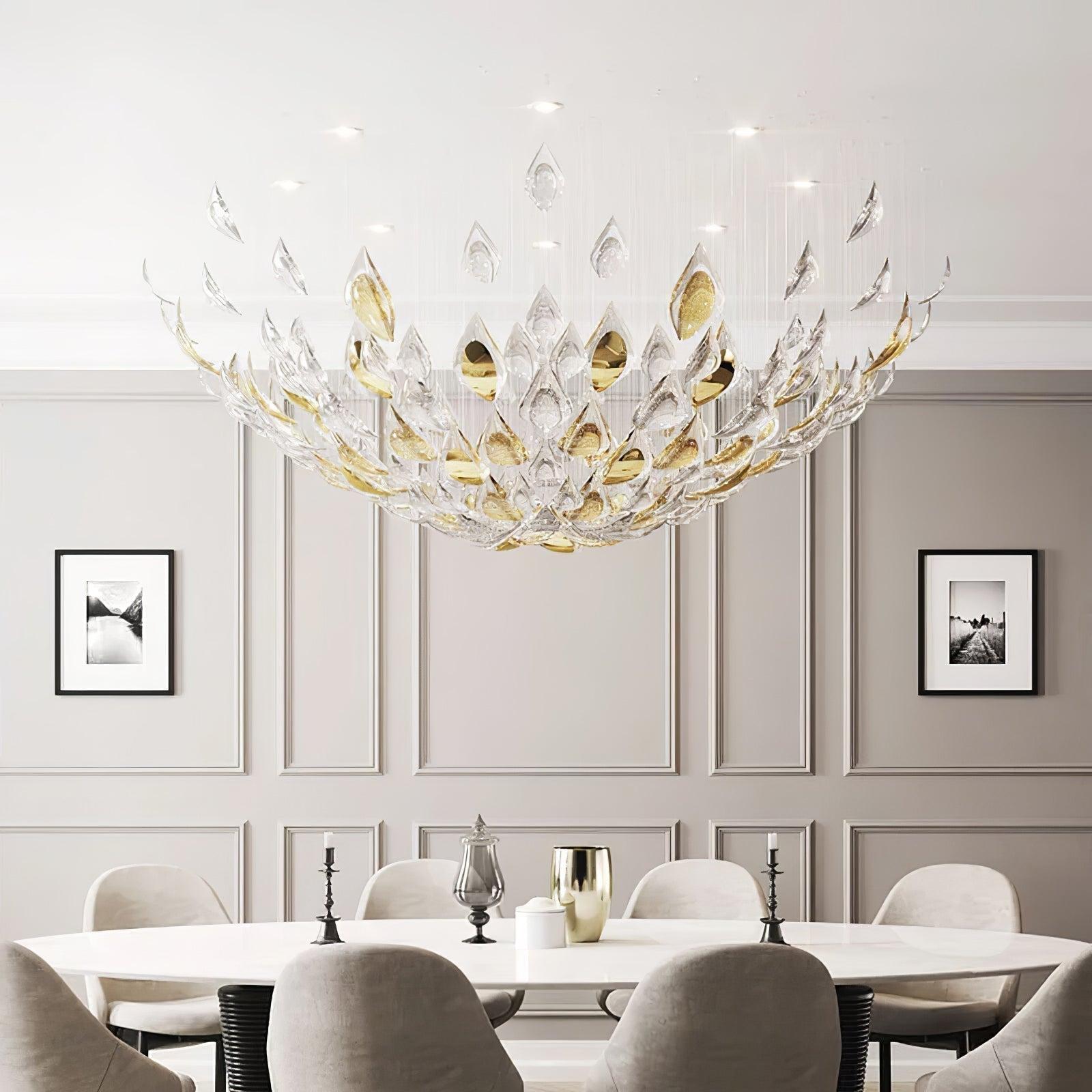 Floating Leaves Chandelier-Chandelier-Blushlighting-Blushlighting