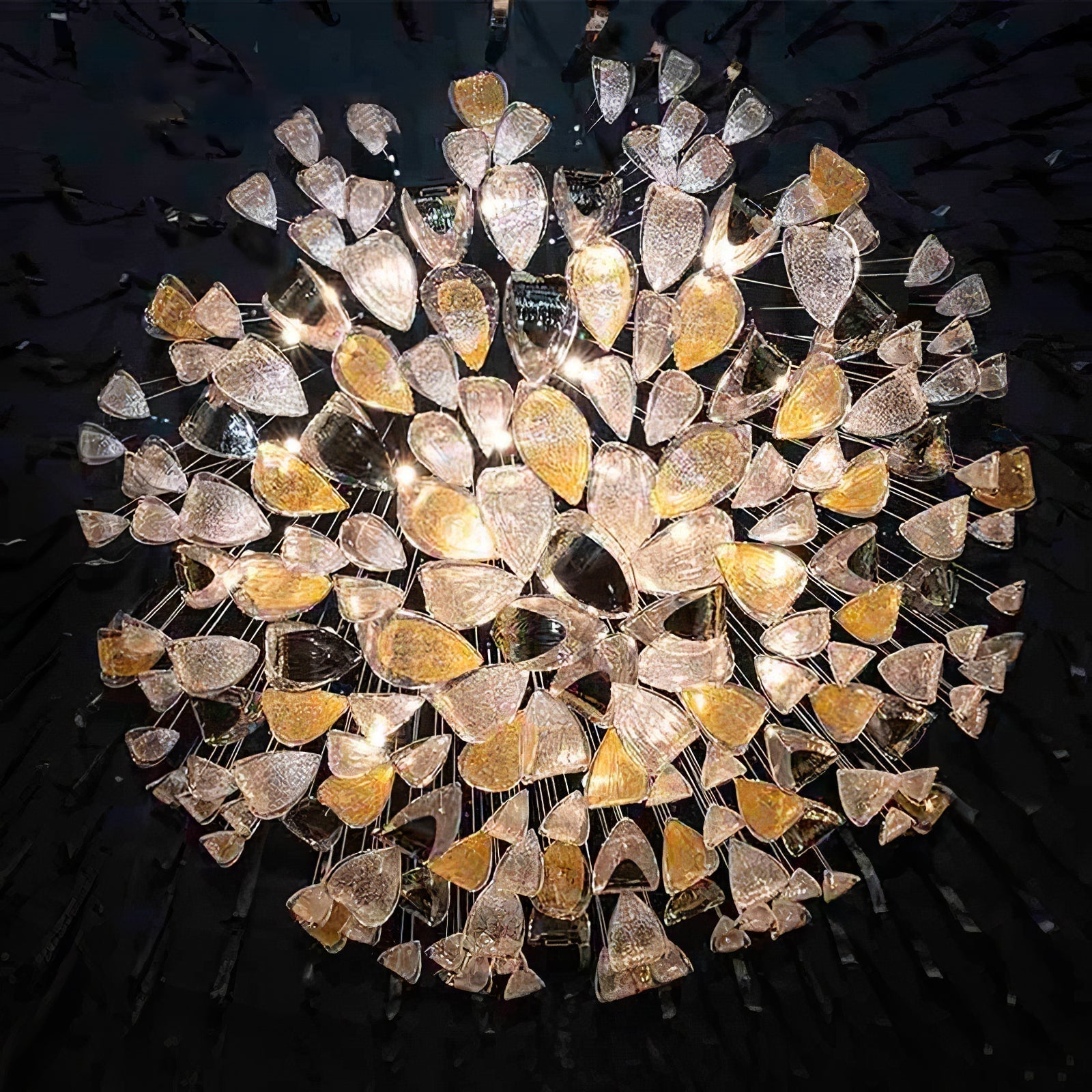 Floating Leaves Chandelier-Chandelier-Blushlighting-Blushlighting