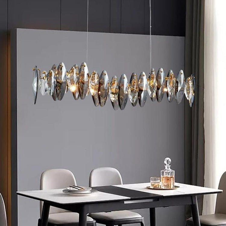 Flor Linear Chandelier for Dining Room-Chandelier-Blushlighting-Blushlighting
