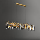 Flor Linear Chandelier for Dining Room-Chandelier-Blushlighting-Length 35.4"-Blushlighting