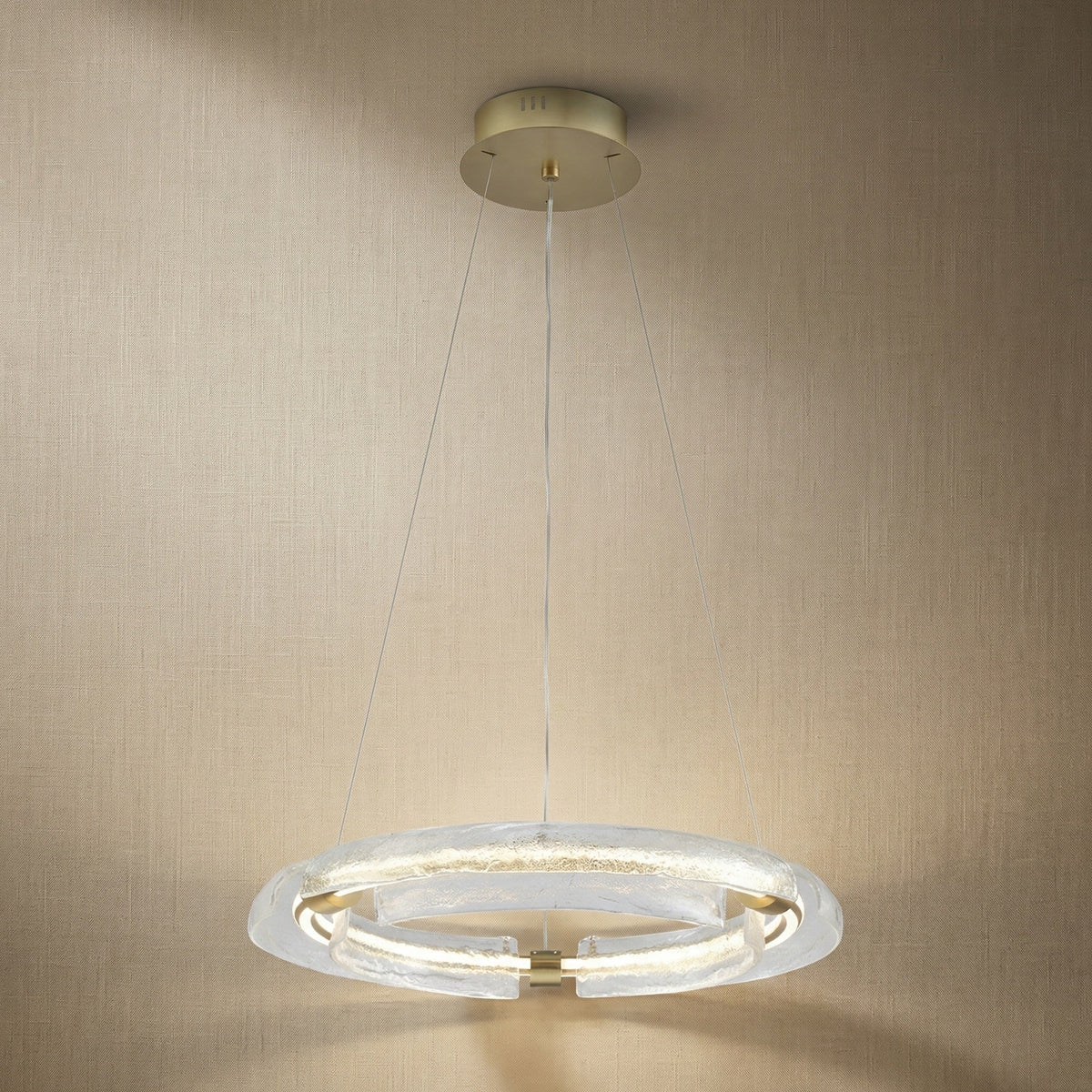Flora Modern Glass Chandelier - Ø23.6" × H3.1" (Ø60 × H8 cm)Blushlighting
