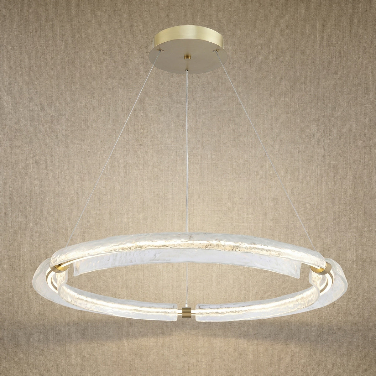 Flora Modern Glass Chandelier - Ø39.4" × H3.1" (Ø100 × H8 cm)Blushlighting