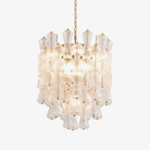 Florenzia Glass Chandelier - ∅ 25.6″ x H 32.6″Clear & GoldBlushlighting