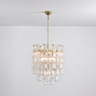 Florenzia Glass Chandelier - ∅ 25.6″ x H 32.6″Clear & GoldBlushlighting