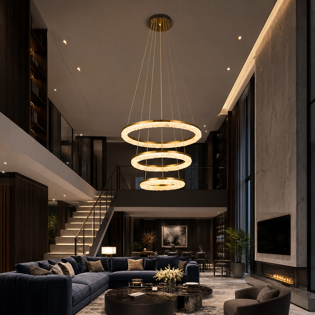 Flourish Modern Sculptural Pendant Light - scene