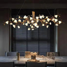 Flower Bloom Branch Brass Chandelier - Brass and WhiteDia 55.1″(140cm) x H 19.7″(50cm)Blushlighting