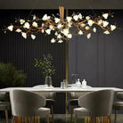Flower Bloom Branch Brass Chandelier - Brass and WhiteDia 55.1″(140cm) x H 19.7″(50cm)Blushlighting