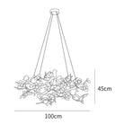 Flower Bloom Branch Brass Chandelier - Brass and WhiteDia 55.1″(140cm) x H 19.7″(50cm)Blushlighting