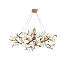 Flower Bloom Branch Brass Chandelier - Brass and WhiteDia 55.1″(140cm) x H 19.7″(50cm)Blushlighting