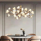 Flower Bloom Branch Brass Chandelier - Blushlighting