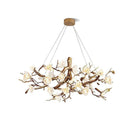 Flower Bloom Branch Brass Chandelier-chandeliers for dining room,chandeliers for stairways,chandeliers for foyer,chandeliers for bedrooms,chandeliers for kitchen,chandeliers for living room-Blushlighting