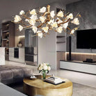 Flower Bloom Branch Brass Chandelier - Blushlighting