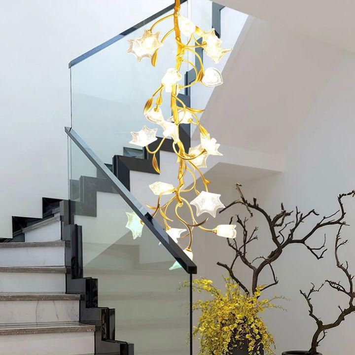 Flower Craftsman Chandelier - L 15.7″(40cm) x H 59″(150cm)Blushlighting