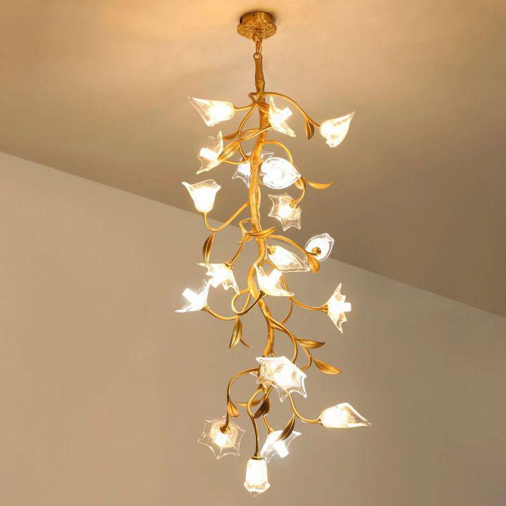 Flower Craftsman Chandelier - L 15.7″(40cm) x H 59″(150cm)Blushlighting