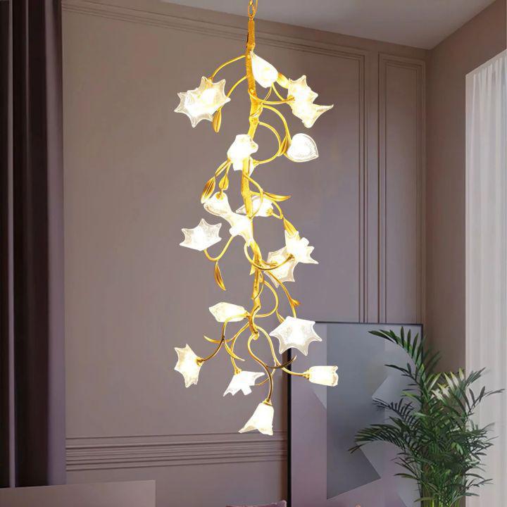 Flower Craftsman Chandelier - L 15.7″(40cm) x H 59″(150cm)Blushlighting