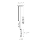 Flute Alabaster Chandelier - 2 headsBrass & WhiteBlushlighting