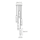 Flute Alabaster Chandelier - 2 headsBrass & WhiteBlushlighting
