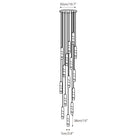 Flute Alabaster Chandelier - 2 headsBrass & WhiteBlushlighting