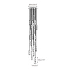 Flute Alabaster Chandelier - 2 headsBrass & WhiteBlushlighting
