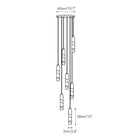 Flute Alabaster Chandelier - 2 headsBrass & WhiteBlushlighting