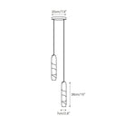 Flute Alabaster Chandelier - 2 headsBrass & WhiteBlushlighting